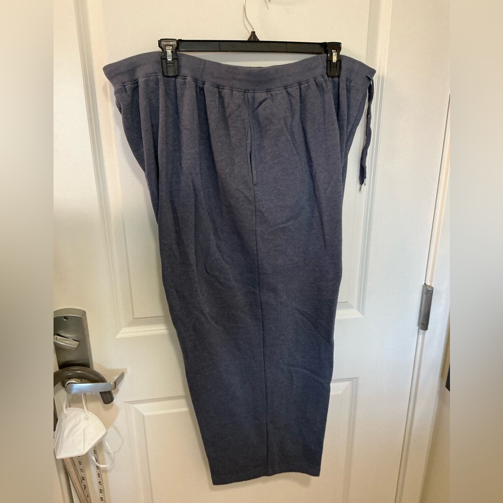 3X light navy fleece pants